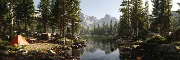 Discover the Perfect Camping Spot by the Serene Lake for a Tranquil Outdoor Experience amidst Nature