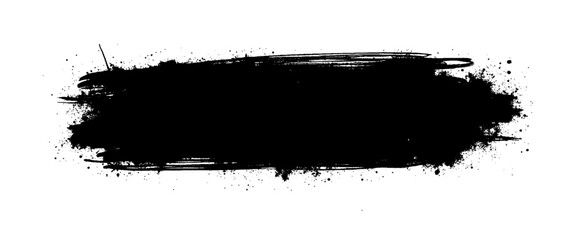 Vector grunge banner with blobs paint brush stroke spray