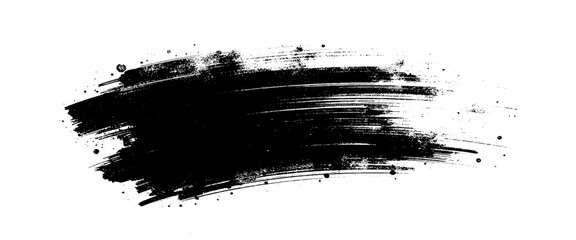 Vector grunge banner with blobs paint brush stroke spray