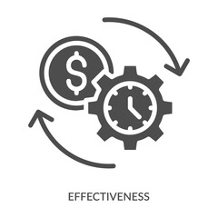 Effectiveness Icon Line Style. Design Vector Illustration