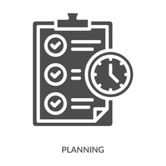 Planning Icon Line Style. Design Vector Illustration