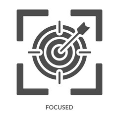 Focused Icon Line Style. Design Vector Illustration