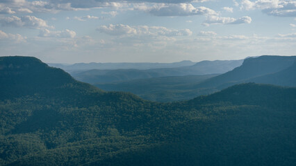 mountain landscape with clouds