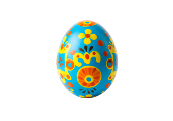 Colorful decorated Easter egg with floral patterns and vibrant colors for celebration
