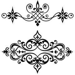 Elegant decorative floral ornaments for design and art projects