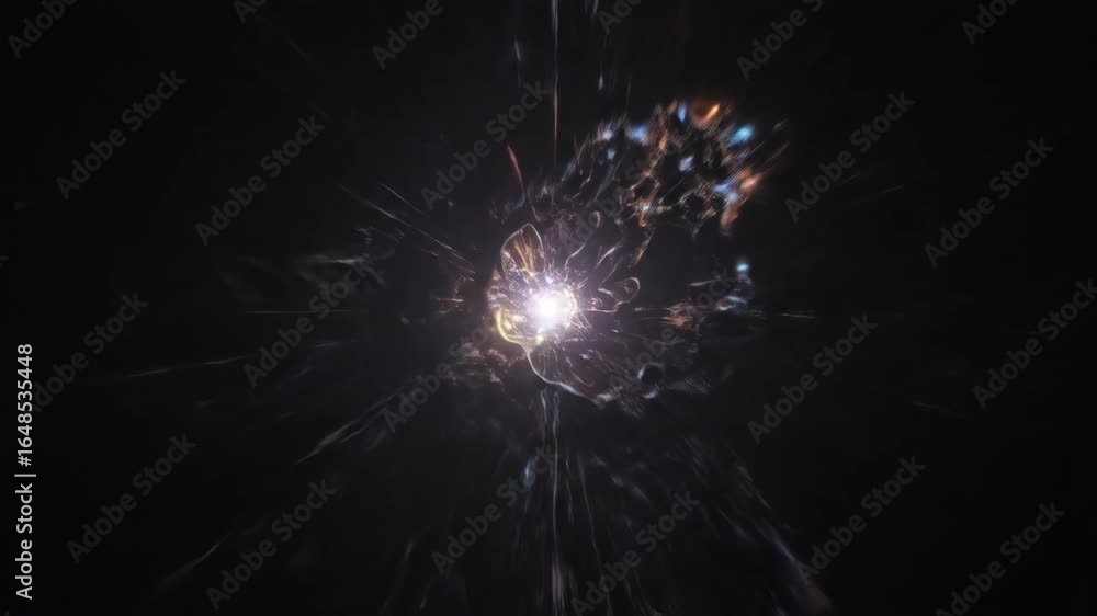 Aufkleber dynamic purple light streaks abstract background - an abstract visualizer with dynamic purple light 