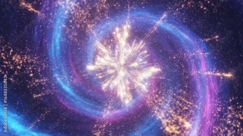 Poster dynamic colorful abstract nebula - a vibrant, abstract visualization of a nebula with swirling color