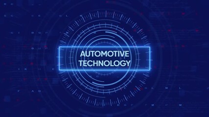 Automotive technology abstract futuristic digital interface with data visualization - Powered by Adobe