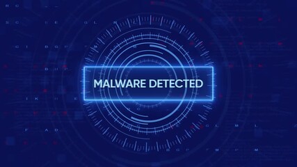 Cybersecurity system alert illustrating malware detection warning on digital interface - Powered by Adobe
