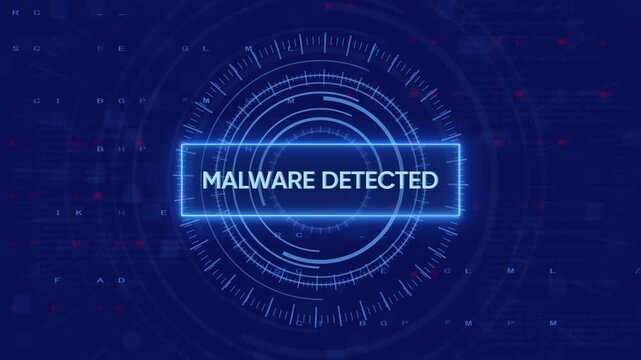 Cybersecurity system alert illustrating malware detection warning on digital interface - Powered by Adobe