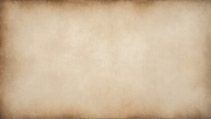 Vintage ancient worn paper texture, old paper or parchment background. Vector art with black border.