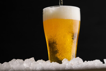 グラスに注がれるビール
