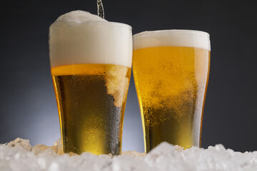 グラスに注がれた生ビール　beer