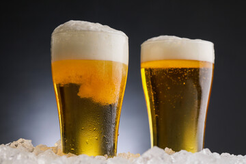グラスに注がれた生ビール　beer