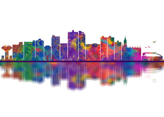 Fototapeta premium Feira de Santana Brazil Skyline. Cityscape Skyscraper Buildings Landscape City Downtown Abstract Landmarks Travel Art
