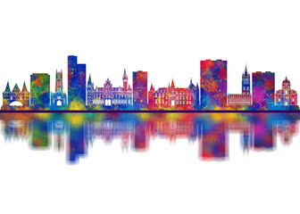 Ghent Belgium Skyline Cityscape Skyscraper