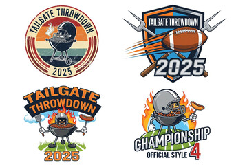 Score a touchdown with these vibrant tailgate and football grilling graphics!