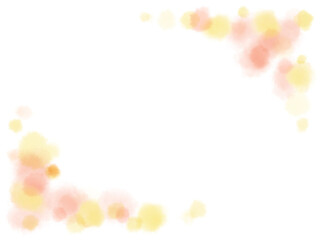 花のようなあたたかなピンクや黄色の水彩のにじみテクスチャ