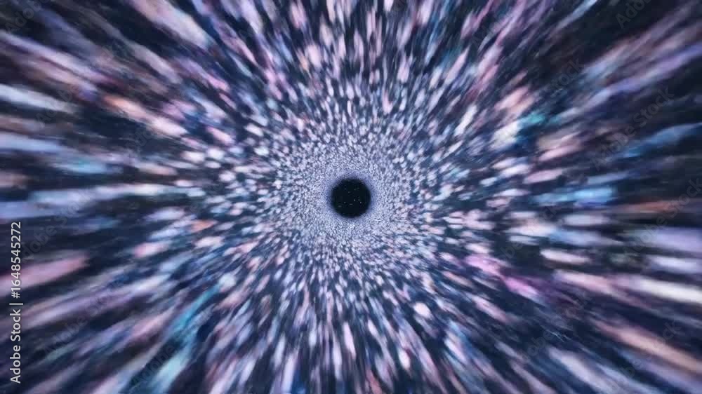 Aufkleber hyperspace jump through nebula - a breathtaking view of a spaceship traveling through a vibrant nebu