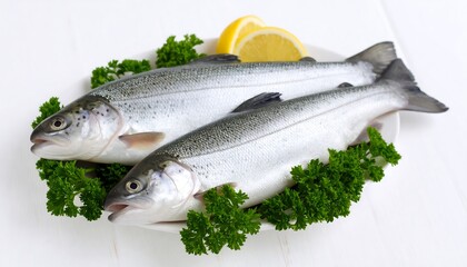 Fresh Trout on a Plate