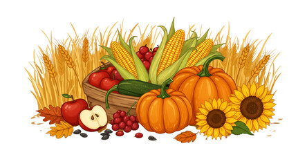 autumn still life with vegetables