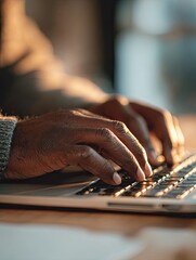 Close-up of hands typing on laptop (15)