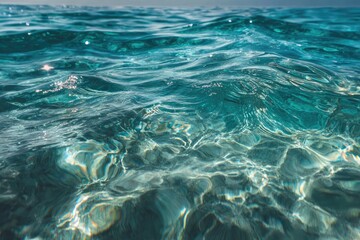 Obraz premium Turquoise water surface close-up