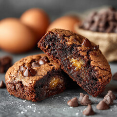 Brookies Gooey Half Cut Brownie-Cookie Hybrids Midjourney Showing