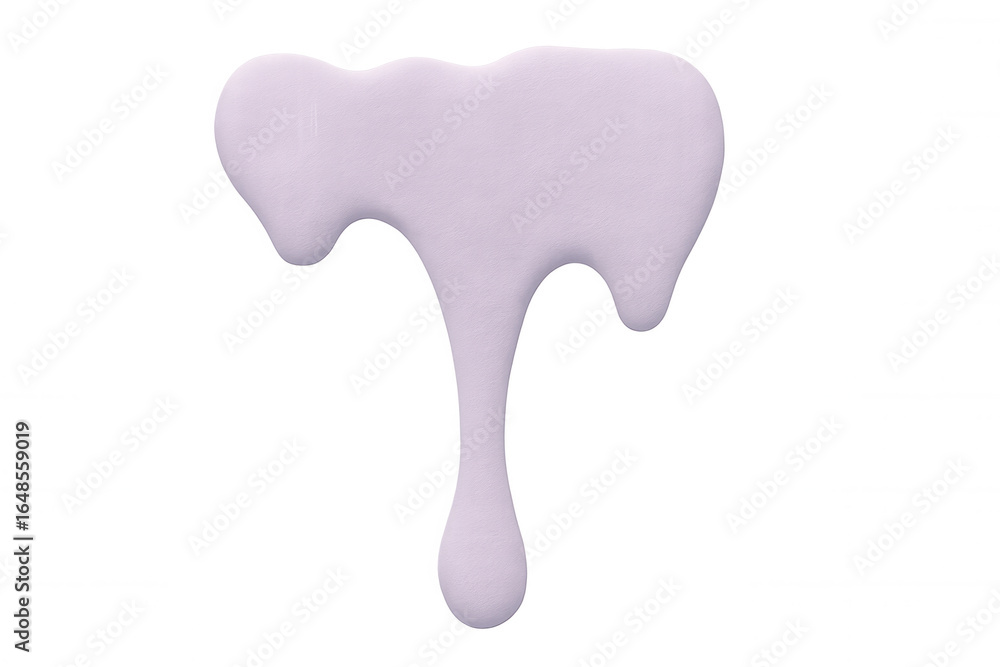 Aufkleber light purple cream dripping down on a transparent background, perfect for adding a touch of sweetnes