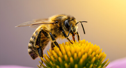 bee on yellow flower
