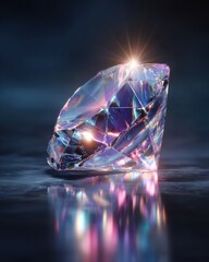 Radiant diamond reflecting light