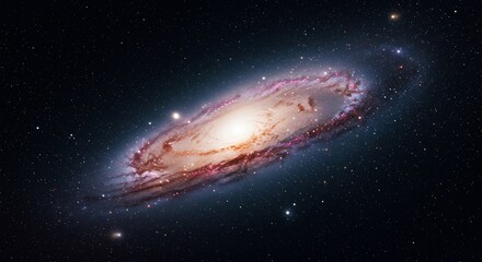 Obraz premium 輝く渦巻銀河 美しい宇宙 神秘的空間 壮大なる星雲. AI Generated
