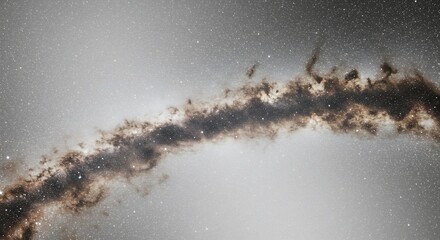 宇宙輝く暗黒帯 神秘的渦巻く星雲 微光漂う深宇宙. AI Generated