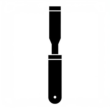black chisel tool isolated on white clip art preview