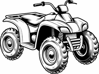 all-terrain quad vehicle vector