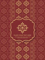 Elegant batik ornament with floral elements background