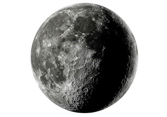 The moon isolated on transparent background