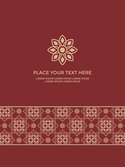 Elegant batik ornament with floral elements background