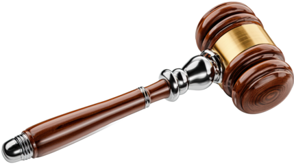 Gavel of Justice: The gleaming, intricately crafted gavel, an emblem of authority, rests in pristine condition. Its polished wood and elegant design signify decisions.