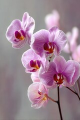 Obraz premium Close-up of delicate pink orchids (1)