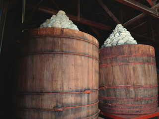 The japanese "Kura" style house ～ "MISO" barrel in "MISO"(soybeans) warehouse / 日本の蔵造り～味噌蔵の内部と味噌樽 © the last orangutan