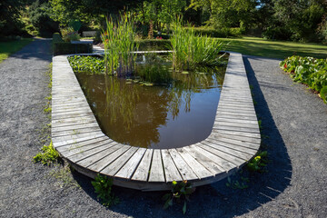pond of the Botanical garden in Linnanmaa, Oulu Finland