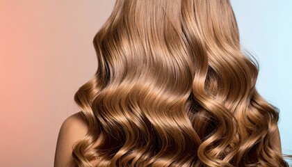 Fototapeta premium Close-up of a woman's wavy hair