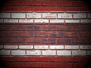Old brick wall Thailand flag