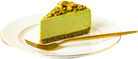 piece of matcha cake