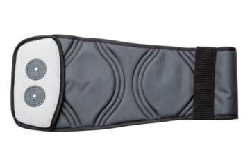 Electric back massager belt with vibrating nodes and heat therapy isolated with transparent background