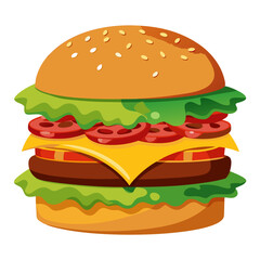 hamburger isolated on white