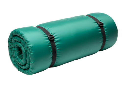 Compact teal sleeping bag ideal for outdoor camping and hiking trips