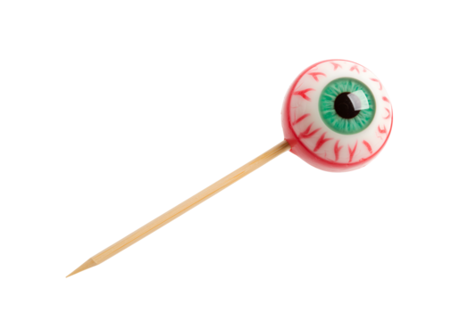 Creative eyeball themed decorative pin with green eye design for Halloween or costume parties