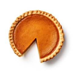 A piece of pumpkin pie dessert delicious holiday.